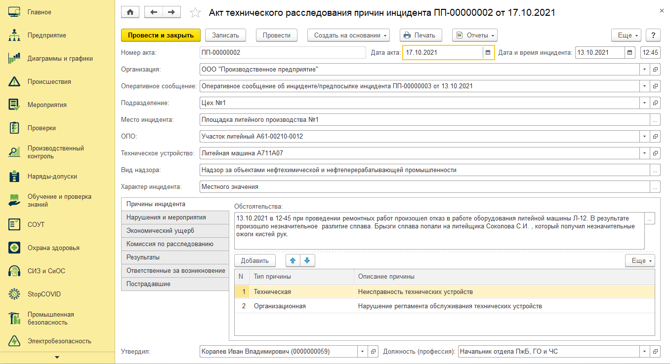 Акт расследования