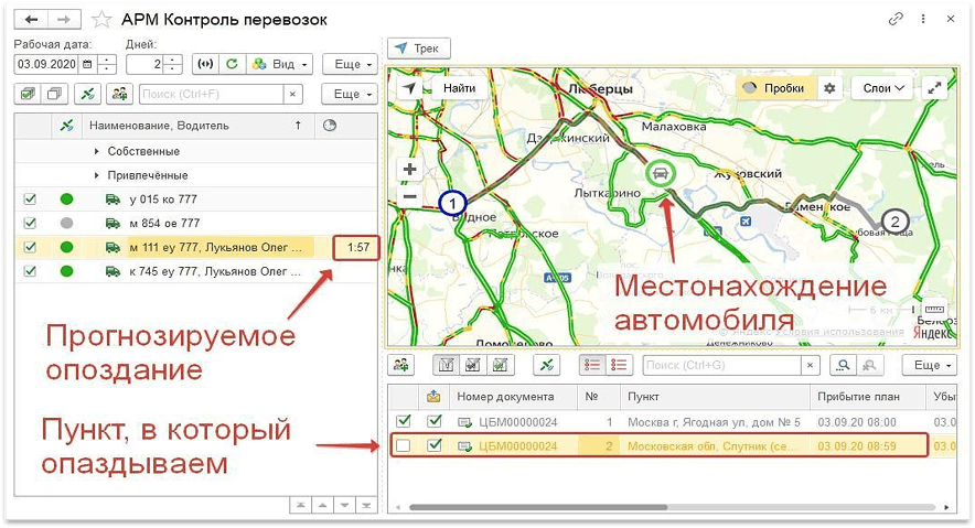 контроль перевозок