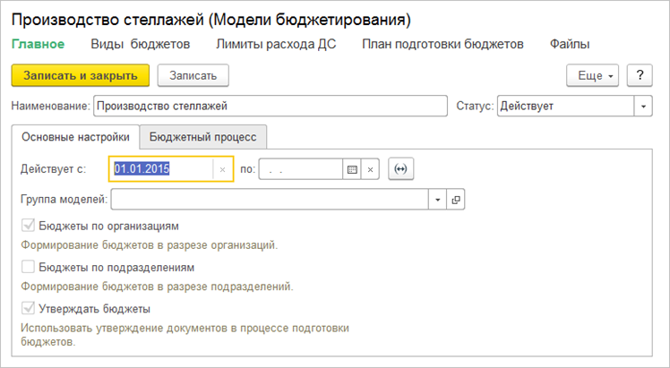 Модели бюджетирования