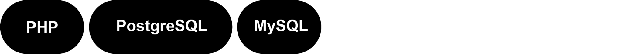 технологический стек php postgresql