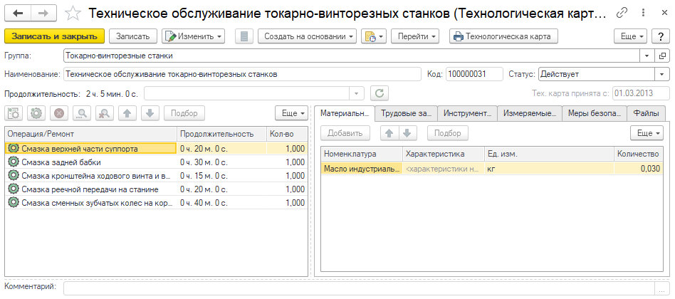 Технологическая карта