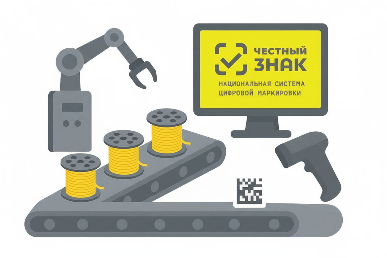 Внедрение маркировки кабельно-проводниковой продукции Честный Знак на производстве