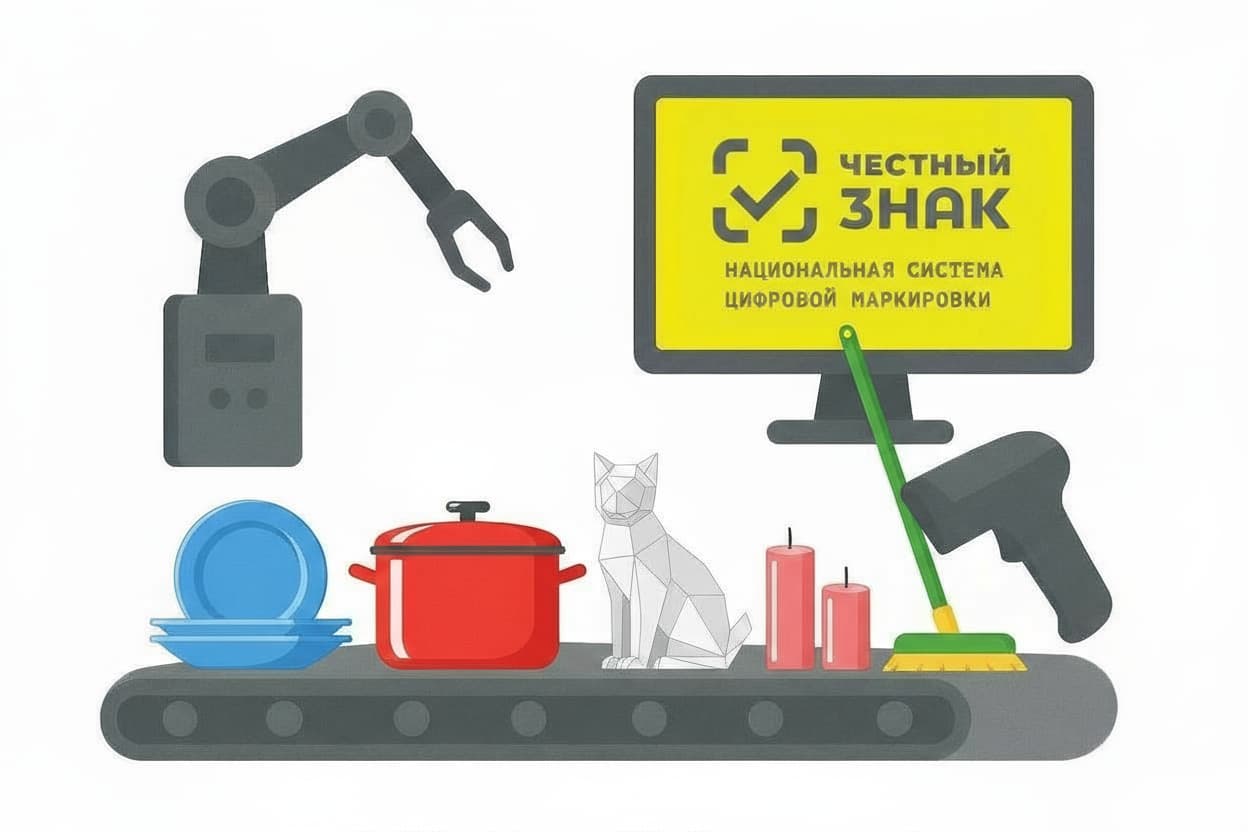 Внедрение маркировки для товаров для дома и интерьера Честный Знак на производстве