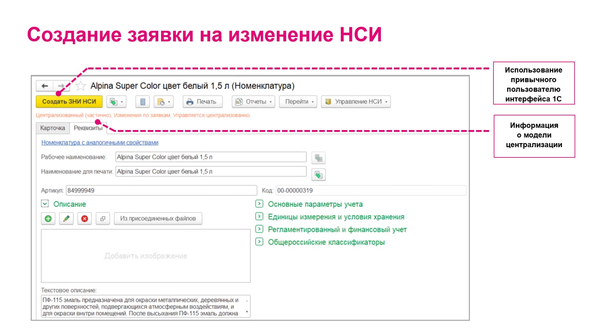 мдм заявка на изменение нси