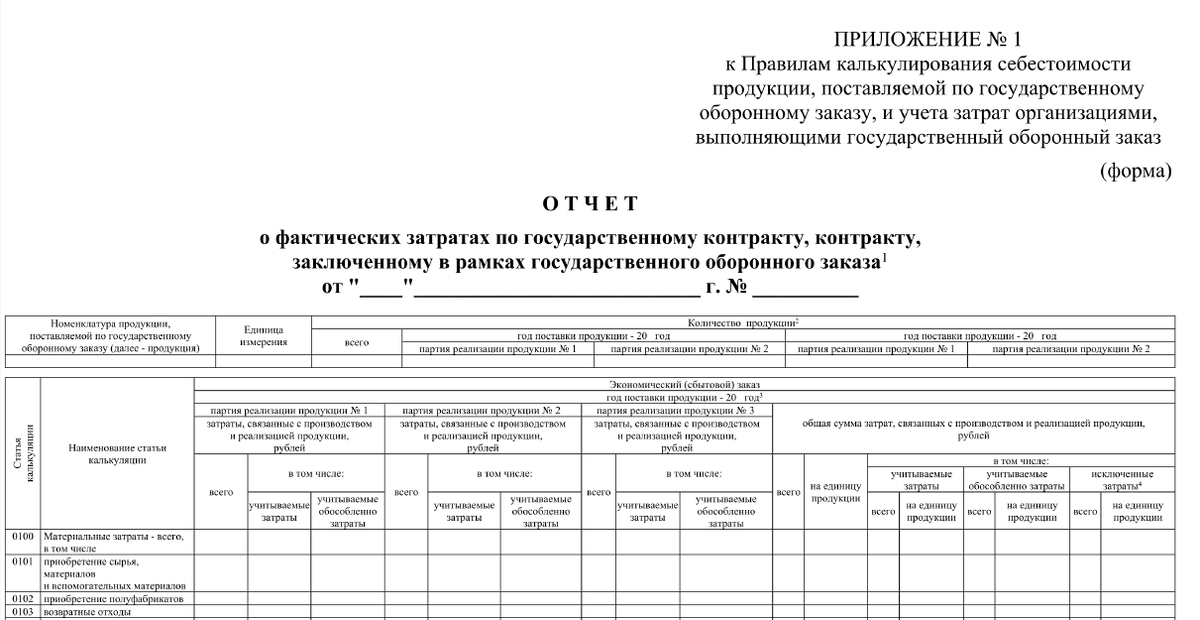 новая форма отчета по ГОЗ